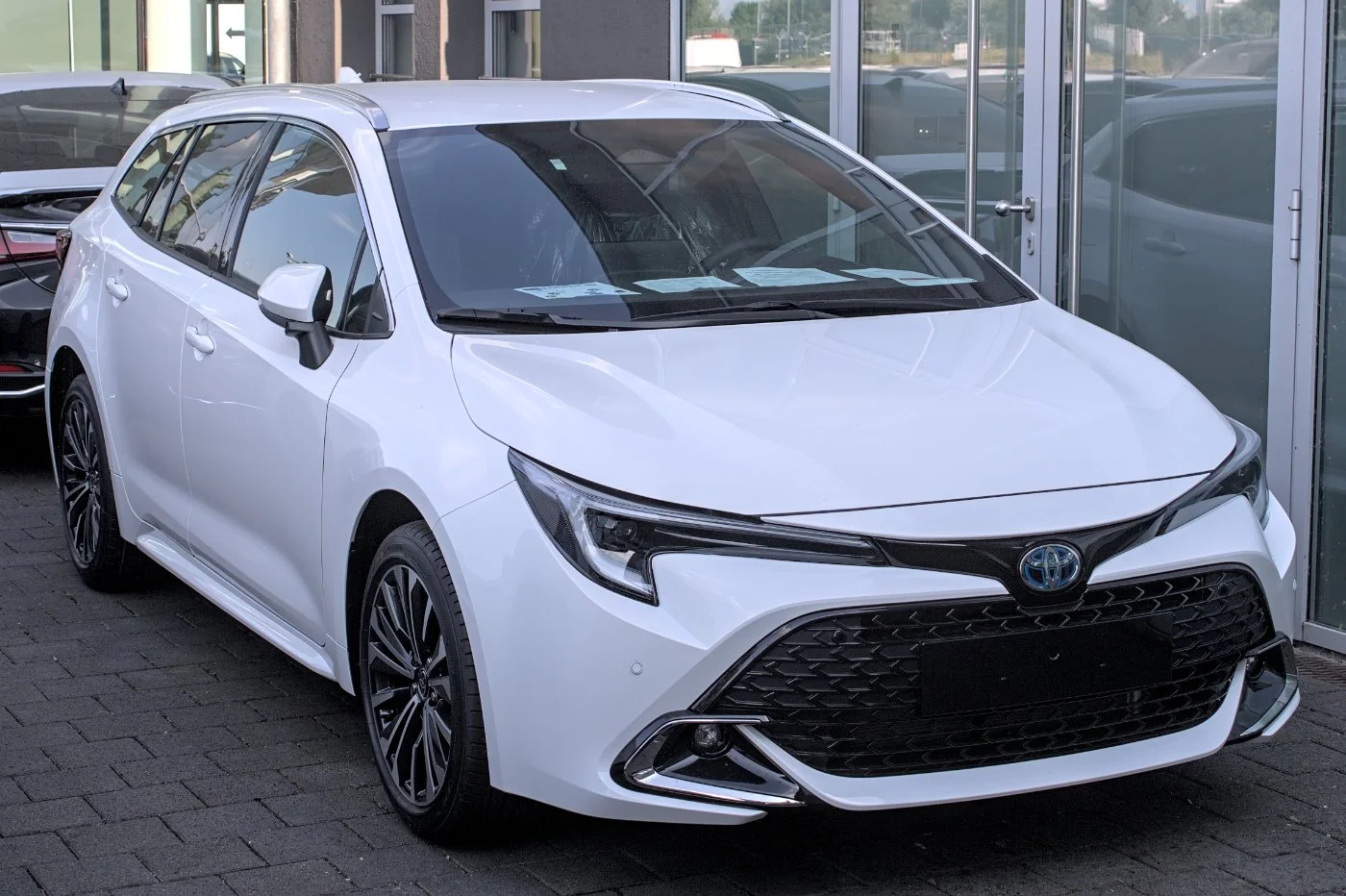 Toyota Corolla Hybrid rear three-quarter view