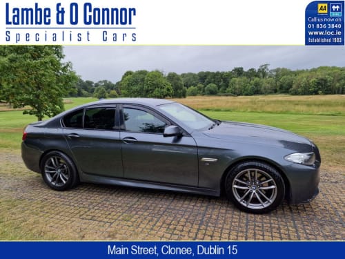 2016 BMW 5 Series 520d M SPORT AUTO * GREY MET / BLACK LEATHER * REVERSE CAMERA * SAT NAV * HEATED SEATS * - Image 1
